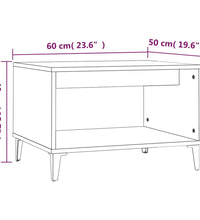 Couchtisch Hochglanz-Weiß 60x50x40 cm Holzwerkstoff