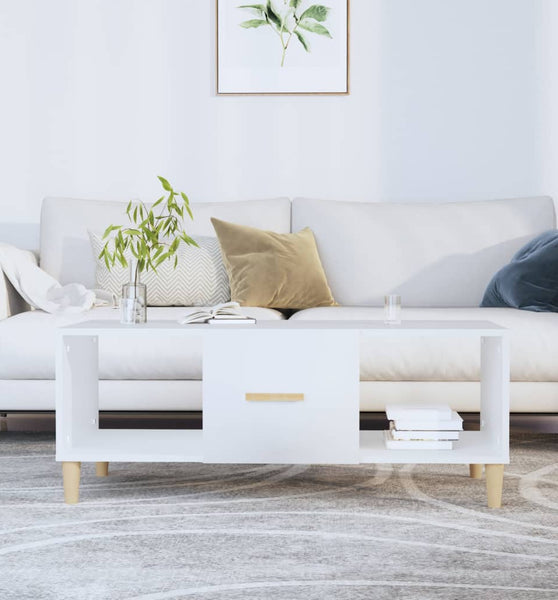 Couchtisch Weiß 102x50x40 cm Holzwerkstoff