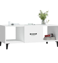 Couchtisch Weiß 102x50x40 cm Holzwerkstoff