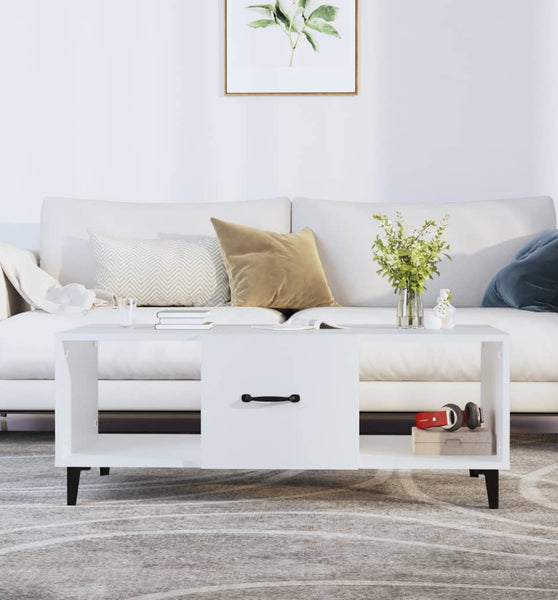 Couchtisch Weiß 102x50x40 cm Holzwerkstoff