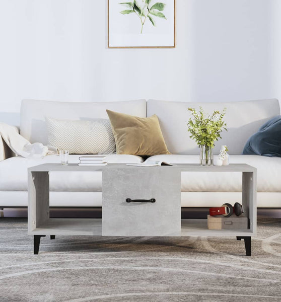Couchtisch Betongrau 102x50x40 cm Holzwerkstoff