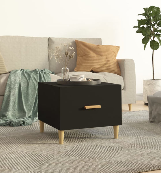 Couchtisch Schwarz 50x50x40 cm Holzwerkstoff