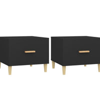 Couchtische 2 Stk. Schwarz 50x50x40 cm Holzwerkstoff