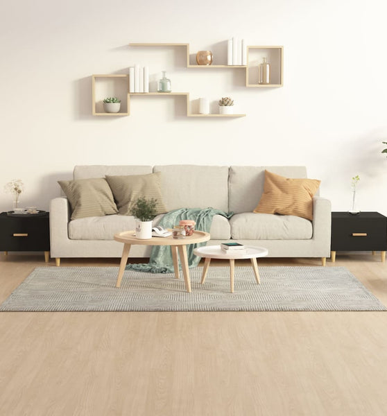Couchtische 2 Stk. Schwarz 50x50x40 cm Holzwerkstoff