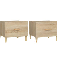 Couchtische 2 Stk. Sonoma-Eiche 50x50x40 cm Holzwerkstoff