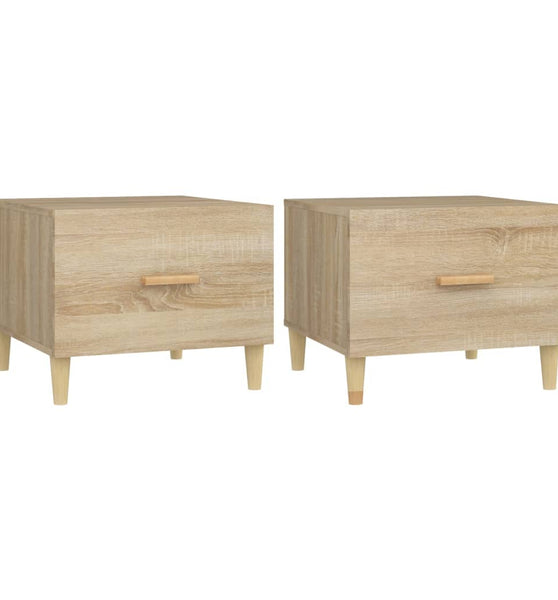 Couchtische 2 Stk. Sonoma-Eiche 50x50x40 cm Holzwerkstoff