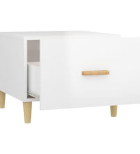 Couchtische 2 Stk. Hochglanz-Weiß 50x50x40 cm Holzwerkstoff