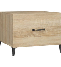 Couchtische mit Metallbeinen 2 Stk. Sonoma-Eiche 50x50x40 cm