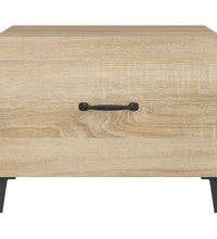 Couchtische mit Metallbeinen 2 Stk. Sonoma-Eiche 50x50x40 cm