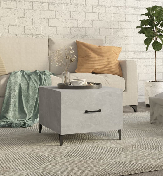 Couchtisch mit Metallbeinen Betongrau 50x50x40 cm