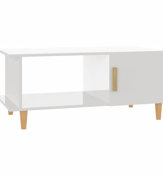 Couchtisch Hochglanz-Weiß 90x50x40 cm Holzwerkstoff