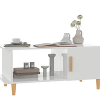 Couchtisch Hochglanz-Weiß 90x50x40 cm Holzwerkstoff