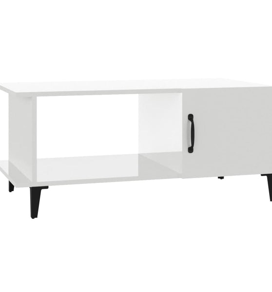 Couchtisch Hochglanz-Weiß 90x50x40 cm Holzwerkstoff