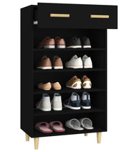 Schuhschrank Schwarz 60x35x105 cm Holzwerkstoff