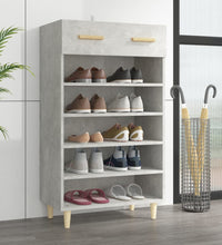 Schuhschrank Betongrau 60x35x105 cm Holzwerkstoff