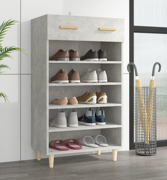 Schuhschrank Betongrau 60x35x105 cm Holzwerkstoff