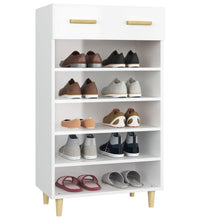 Schuhschrank Hochglanz-Weiß 60x35x105 cm Holzwerkstoff