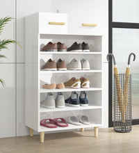 Schuhschrank Hochglanz-Weiß 60x35x105 cm Holzwerkstoff