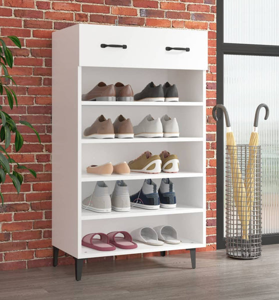 Schuhschrank Weiß 60x35x105 cm Holzwerkstoff