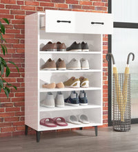 Schuhschrank Hochglanz-Weiß 60x35x105 cm Holzwerkstoff