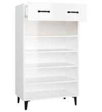 Schuhschrank Hochglanz-Weiß 60x35x105 cm Holzwerkstoff