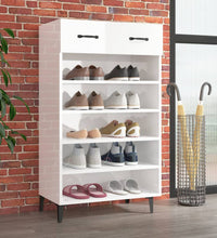 Schuhschrank Hochglanz-Weiß 60x35x105 cm Holzwerkstoff