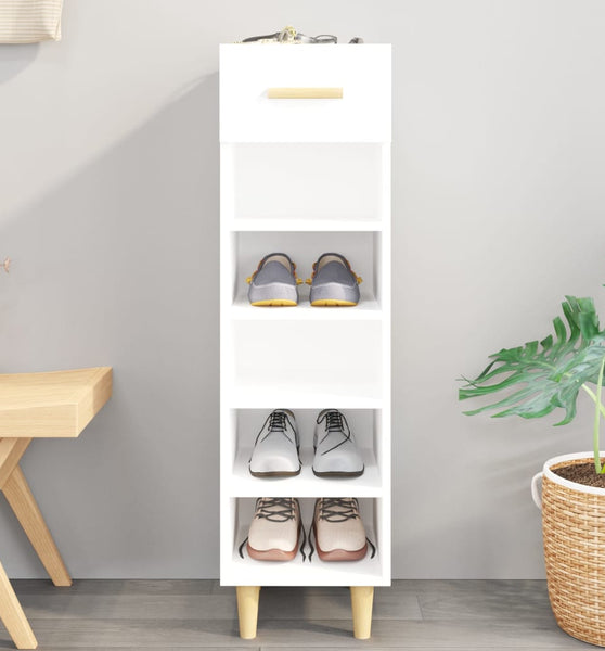 Schuhschrank Weiß 30x35x105 cm Holzwerkstoff