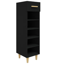 Schuhschrank Schwarz 30x35x105 cm Holzwerkstoff