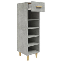 Schuhschrank Betongrau 30x35x105 cm Holzwerkstoff