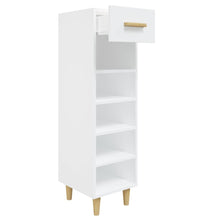 Schuhschrank Hochglanz-Weiß 30x35x105 cm Holzwerkstoff