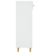 Schuhschrank Hochglanz-Weiß 30x35x105 cm Holzwerkstoff