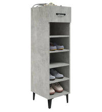 Schuhschrank Betongrau 30x35x105 cm Holzwerkstoff