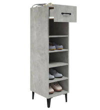 Schuhschrank Betongrau 30x35x105 cm Holzwerkstoff