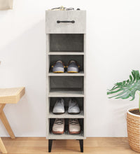 Schuhschrank Betongrau 30x35x105 cm Holzwerkstoff