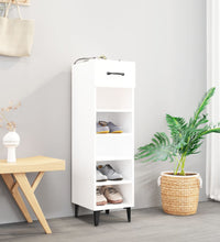 Schuhschrank Hochglanz-Weiß 30x35x105 cm Holzwerkstoff