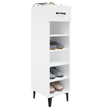 Schuhschrank Hochglanz-Weiß 30x35x105 cm Holzwerkstoff