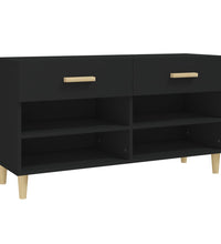 Schuhschrank Schwarz 102x35x55 cm Holzwerkstoff