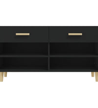 Schuhschrank Schwarz 102x35x55 cm Holzwerkstoff