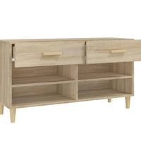 Schuhschrank Sonoma-Eiche 102x35x55 cm Holzwerkstoff