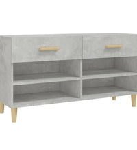 Schuhschrank Betongrau 102x35x55 cm Holzwerkstoff