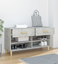 Schuhschrank Betongrau 102x35x55 cm Holzwerkstoff