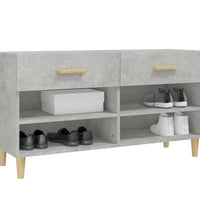 Schuhschrank Betongrau 102x35x55 cm Holzwerkstoff