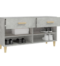 Schuhschrank Betongrau 102x35x55 cm Holzwerkstoff