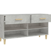 Schuhschrank Betongrau 102x35x55 cm Holzwerkstoff