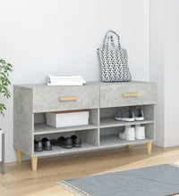 Schuhschrank Betongrau 102x35x55 cm Holzwerkstoff