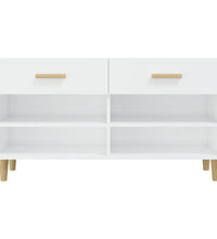 Schuhschrank Hochglanz-Weiß 102x35x55 cm Holzwerkstoff