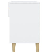 Schuhschrank Hochglanz-Weiß 102x35x55 cm Holzwerkstoff