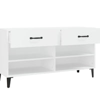 Schuhschrank Weiß 102x35x55 cm Holzwerkstoff