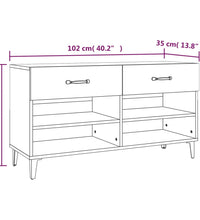 Schuhschrank Weiß 102x35x55 cm Holzwerkstoff