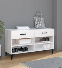 Schuhschrank Weiß 102x35x55 cm Holzwerkstoff